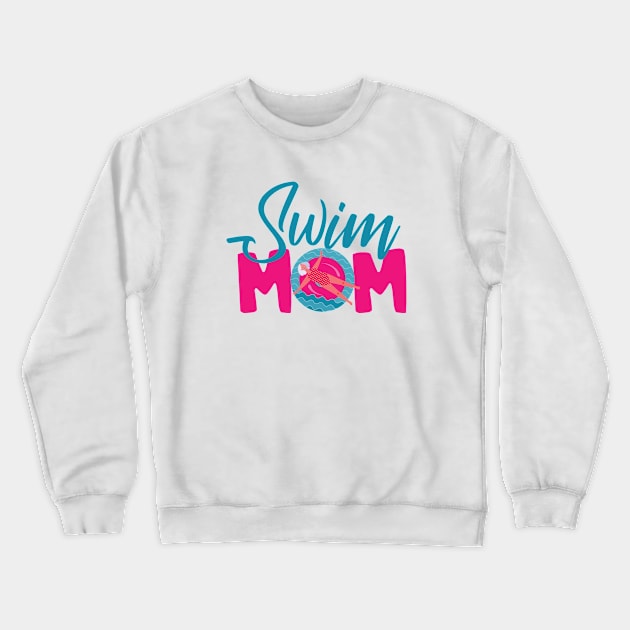 Swim Mom Crewneck Sweatshirt by JabsCreative